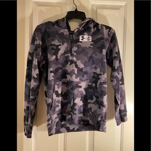 Boys Under Armour Quarter Zip Up Hoodie